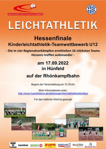 Hessenfinale "Kinderleichtathletik-Teamwettbewerb U12" am Samstag den 17.09.2022 in Hünfeld auf der Rhönkampfbahn