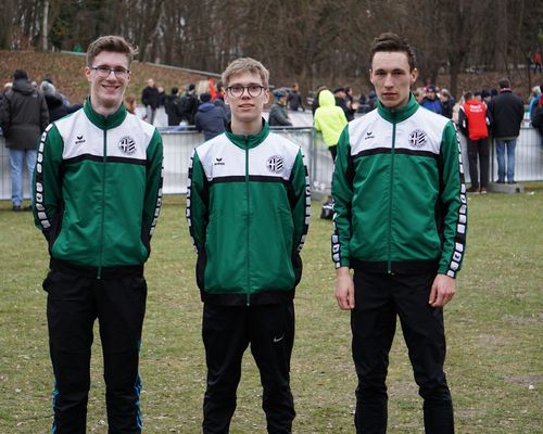 Deutsche Crosslauf-Meisterschaften; Platz "7" in der U23-Mannschaftswertung für Henrik, Max und Daniel